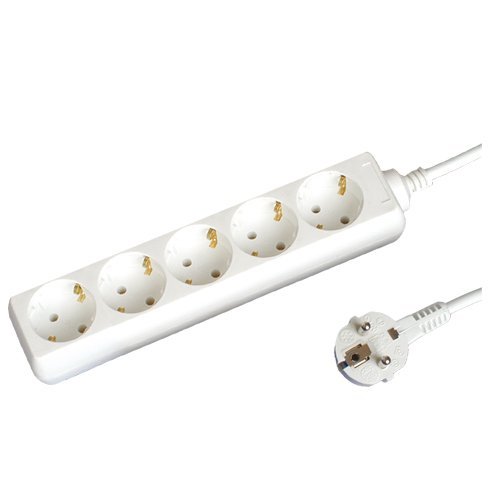 BASE MULTIPLE 5 TOMAS (3X1.5MM) 3M BLANCA - GSC