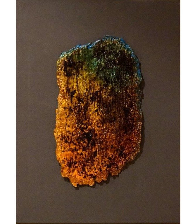 CUADRO LIENZO MARRON A 0015a 30X40 (MATERIALES NATURALES Y OLEO) - JMP