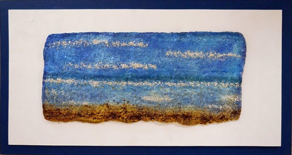 CUADRO MAR Y AIRE B 0019b 86X46 (MATERIALES NATURALES Y OLEO) - JMP