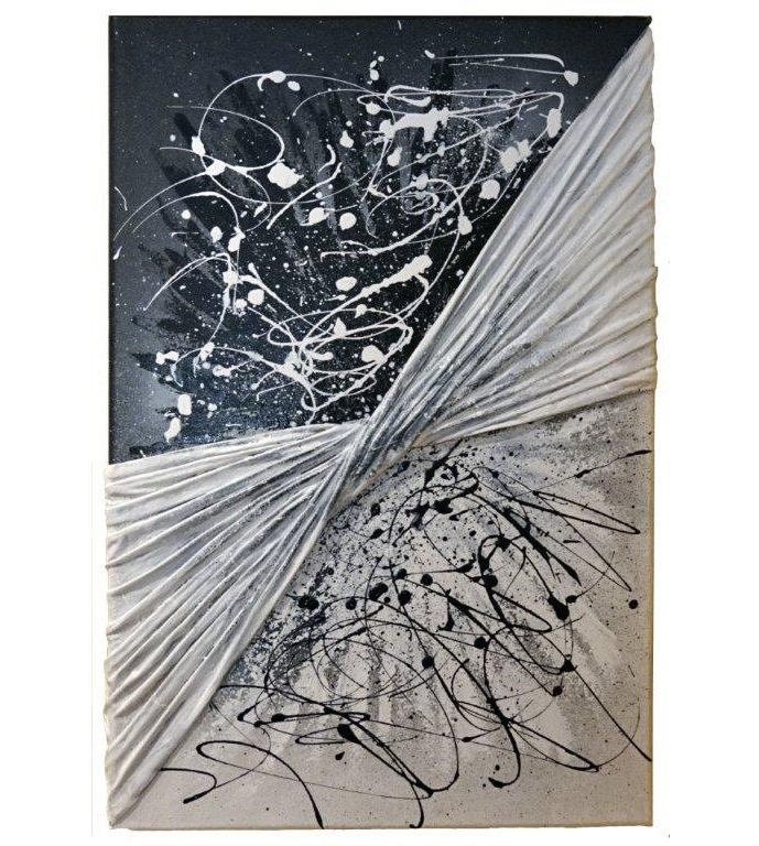 CUADRO EXPLOSION B 0022b 60X40 (MATERIALES NATURALES Y PINTURA) - JMP