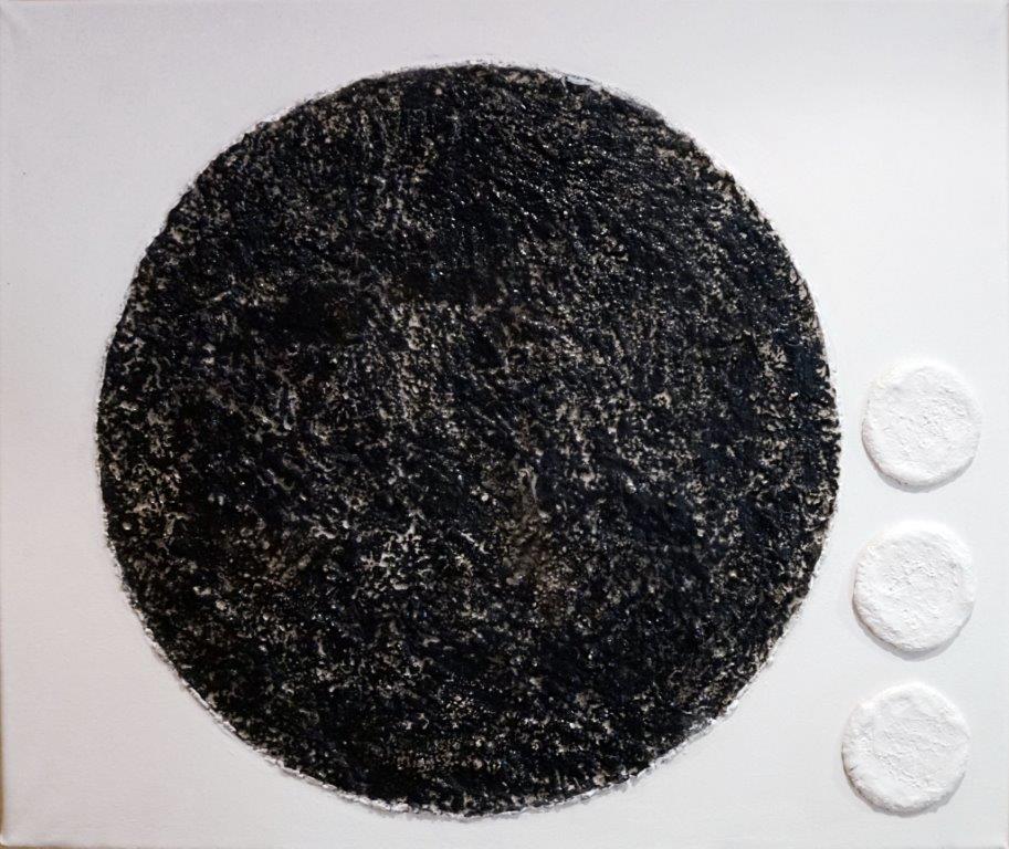 CUADRO CIRCULOS A 0023a 60X50 (MATERIALES NATURALES Y PINTURA) - JMP