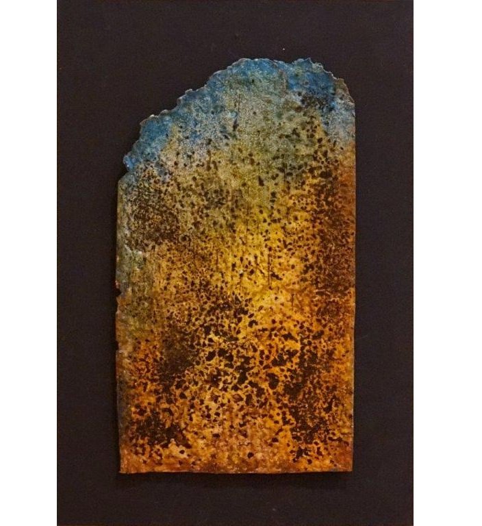 CUADRO FUEGO C 0027c 20X30 (MATERIALES NATURALES Y OLEO) - JMP