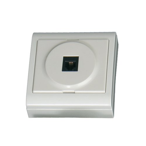 BASE SUPERFICIE TELEFONO 6P4C 80X80MM B.16A 250V - GSC
