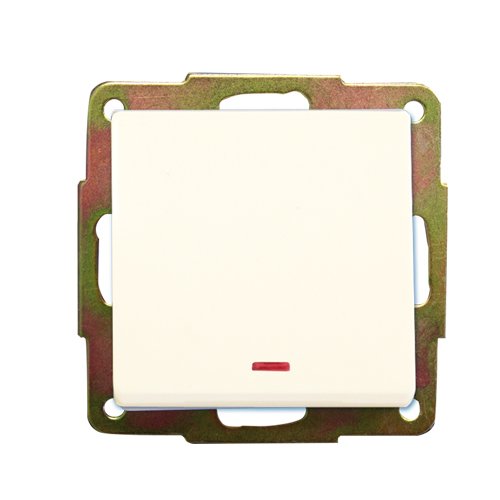 INTERRUPTOR EMPOTRAR BLANCO 56X56MM CON LED - GSC