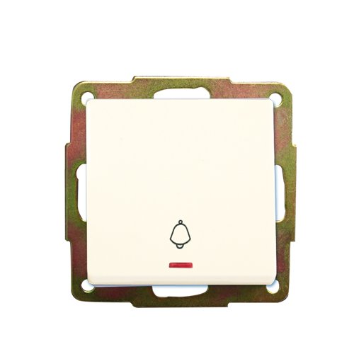 PULSADOR EMPOTRABLE LUMINOSO CAMPANA B. 56X56MM 10A 250V - GSC