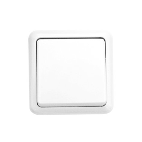 INTERRUPTOR SUPERFICIE BLANCO 65X65MM 10A 250V - GSC