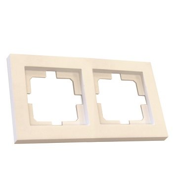 EMBELLECEDOR EMPOTRAR RECTO PARA 2 MODULOS/HUECOS BLANCO - GSC