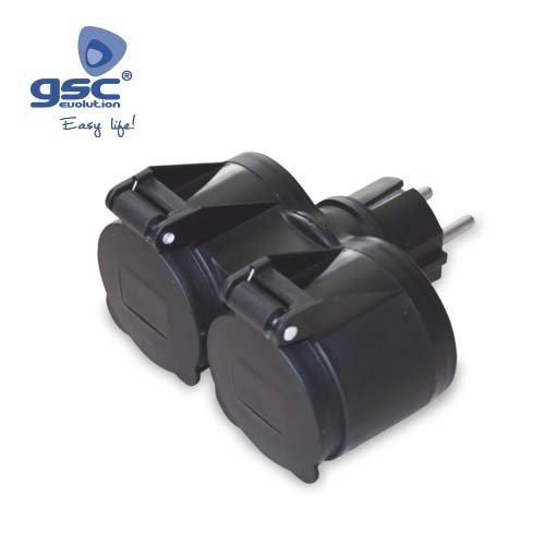 DOBLE SUCKO TAPAS 250V IP44 N - GSC