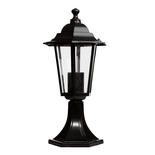 FAROL JARDIN ALUMINIO SOBREMURO E27 60W NEGRO - GSC