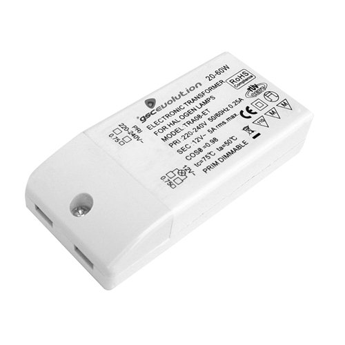 TRANSFORMADOR ELECTRONICO 230V A 12V MAXIMO 20-60W - GSC
