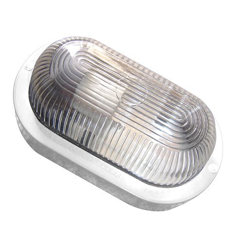 APLIQUE OVALADO PLASTICO LISO E27 60W BLANCO 230V - GSC