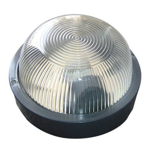 APLIQUE REDONDO PLASTICO LISO E27 60W NEGRO 230V - GSC