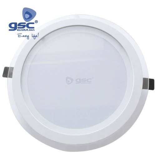 DOWNLIGHT EMPOTRABLE LED REDONDO CRISTAL 22W-BLANCO 6000K - GSC