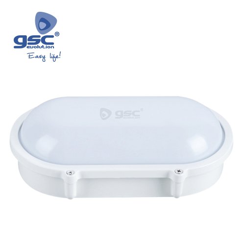 APLIQUE OVALADO LED ALUMINIO 12W BLANCO 6000K - GSC 
