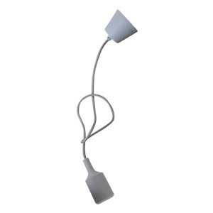 LAMPARAS SILICONA E27 CABLE TEXTIL 1M - GRIS - GSC 