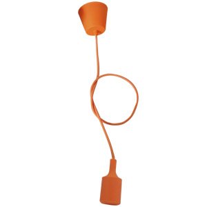 LAMPARAS SILICONA E27 CABLE TEXTIL 1M-NARANJA - GSC 