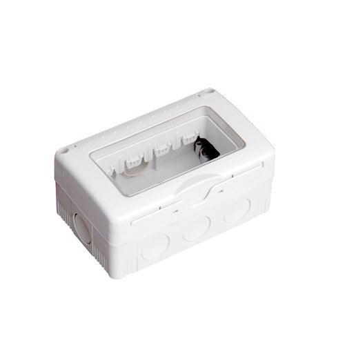 CAJA ESTANCA SUPERFICIE C/TAPA 4 MODULOS/HUECOS IP55 - GSC 