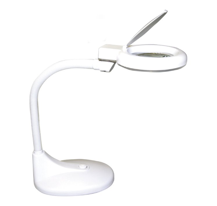 LAMPARA SOBREMESA CON LUPA 12W BLANCO 230V - GSC