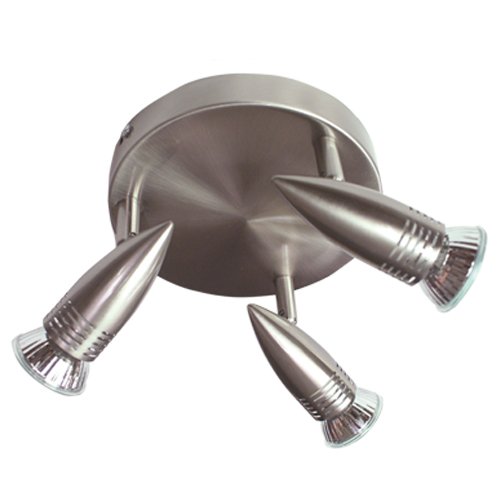 PLAFON TECHO 3 FOCOS HALOGENO 3X50W GU10-NIQUEL SATIN - GSC