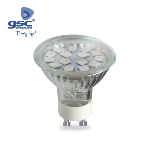 LAMPARA DICROICA 3W GU10 ROJA 230V - GSC