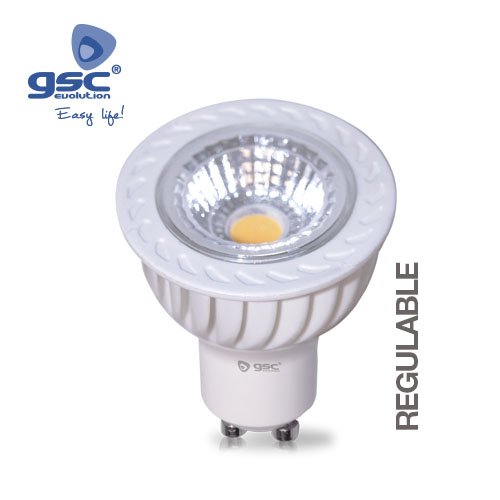 LAMPARA DICROICA LED COB 6W GU10 3000K REGULABLE - GSC