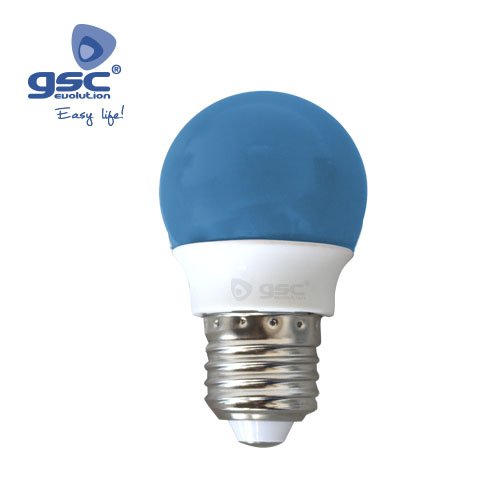 LAMPARA ESFERICA DECORATIVA LED 3W E27 AZUL - GSC