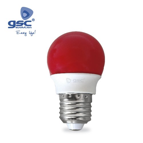 LAMPARA ESFERICA DECORATIVA LED 3W E27 ROJO - GSC