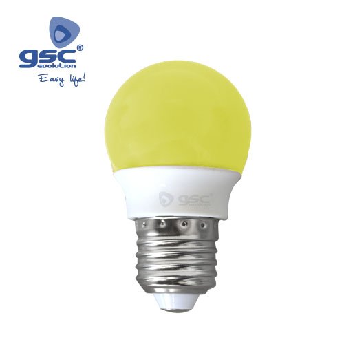 LAMPARA ESFERICA DECORATIVA LED 3W E27 AMARILLO - GSC