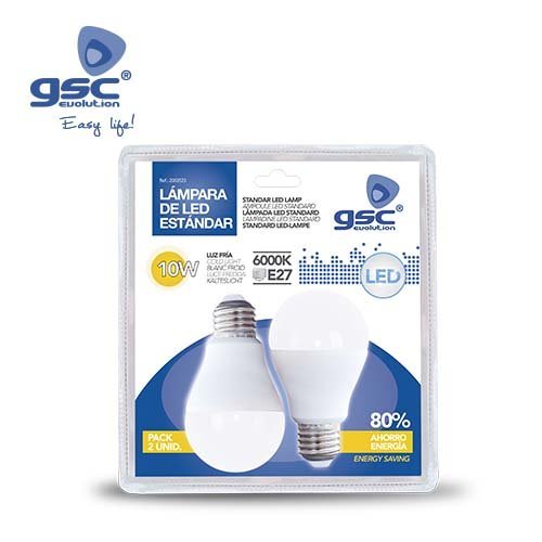LAMPARAS ESTANDARD LED 10W E27 6000K - GSC