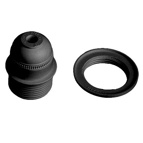LAMPARAS TERMOPLASTICO E27 NEGRO + ARANDELA - GSC