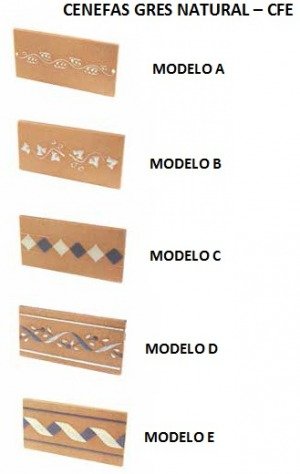 CENEFA 7X7 DECORADO GRES RUSTICO NATURAL EXTRUSIONADO (MODELOS A-B) - CFE