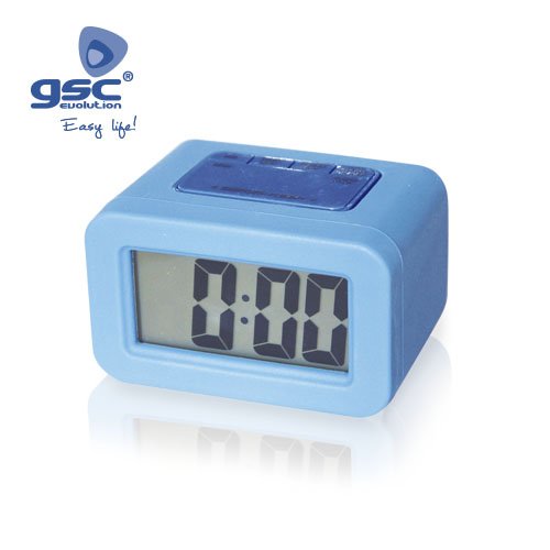 RELOJ DESPERTADOR SILICONA AZUL - GSC