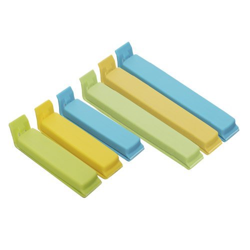 SET 6 PINZAS PLASTICO CIERRA BOLSAS - GSC
