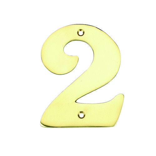 NUMERO PUERTA 2 LATON PULIDO CON TORNILLO - GSC
