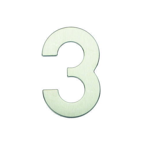 NUMERO PUERTA 3 NIQUEL SATIN CON ADHESIVO - GSC