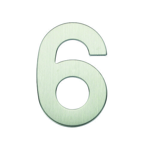 NUMERO PUERTA 6 NIQUEL SATIN CON ADHESIVO - GSC