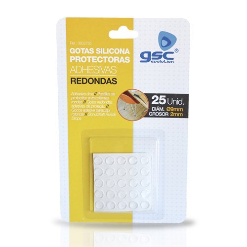 PACK 25 GOTAS PROTECTORAS ADHESIVAS 2MM Ø9MM - GSC