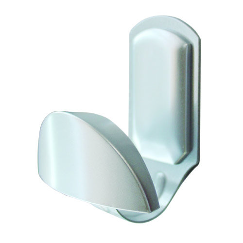 PERCHA ACERO INOXIDABLE + DOBLE POMO ABS BLANCO 280X50MM - GSC