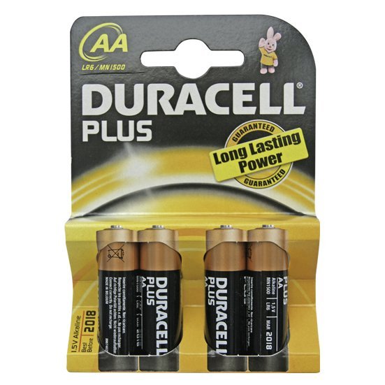 PILA ALKALINA DURACELL PLUS LR6 (AA), BLISTER 4 - GSC