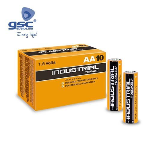 PILA ALKALINA DURACELL INDUSTRIAL LR6(AA), CAJA 10 UNIDADES - GSC