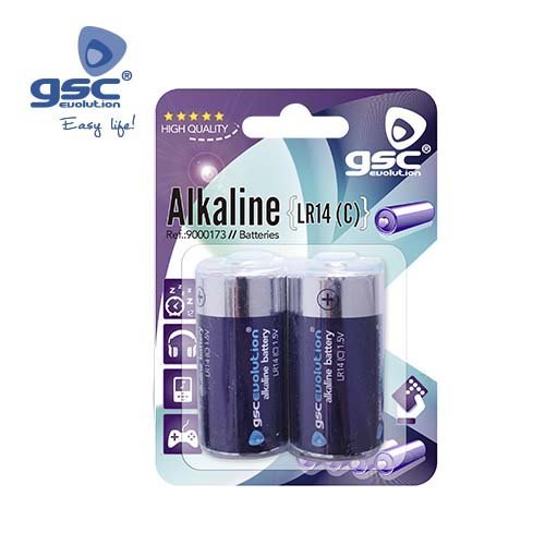 PILA ALKALINA GSC EVOLUTION LR14 (C) BLISTER 2 - GSC