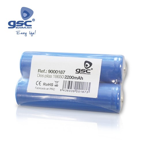 PILA RECARGABLE 18650 2200MAH PACK 2 - GSC