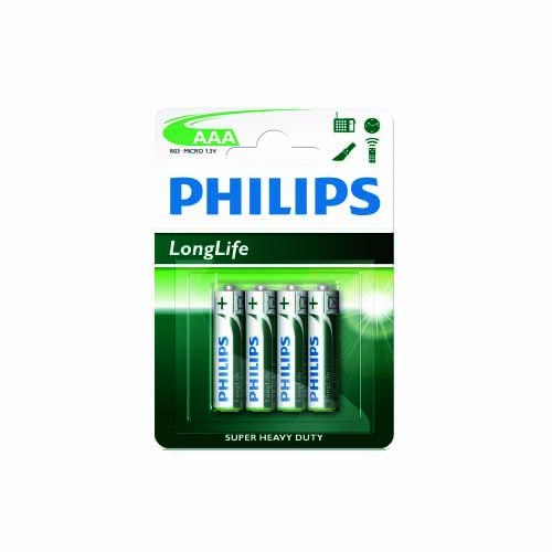 PILA SALINA PHILIPS R03 (AAA) BLISTER 4 - GSC