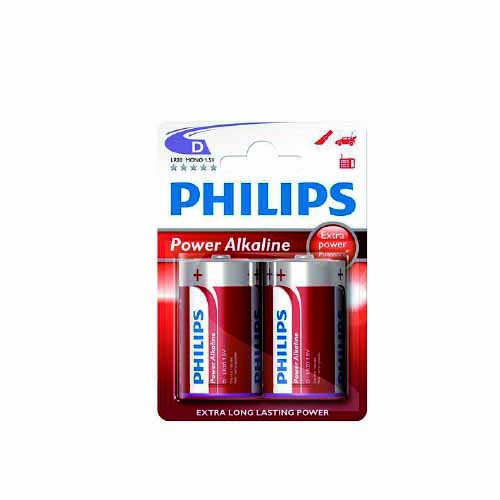 PILA ALKALINA PHILIPS LR20 (D) BLISTER 2 - GSC