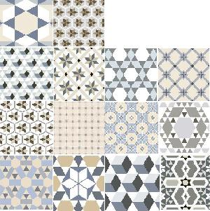 MOSAICO HIDRAULICO 20X20 BISTRO MIX  (PATCHWORK) - YRI
