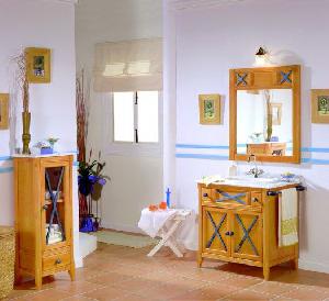 APOLO-047/048/049 CONJUNTO MUEBLE 80X54X80 2P/CRUCERIA +ESPEJO+VITRINA (MUEBLE BAÑO LOW COST) - ABA