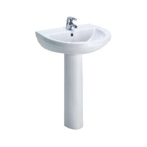 SANITARIO BAÑO SERIE VENTO PLUS-3. LAVABO 56X46 + PEDESTAL - AAÑ