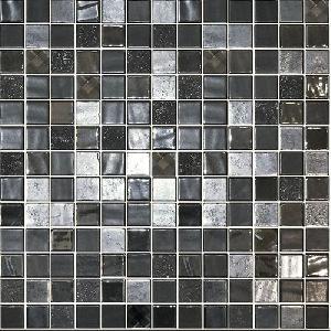 MOSAICO ENMALLADO 333X333 MYSTICGLASS AGATA DIAMOUND BLACK MALLA COD. 2002686 - PMO