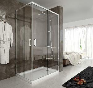 MAMPARA DUCHA BERLIN 900X900 MM CUADRADO TRANSPARENTE - INB 