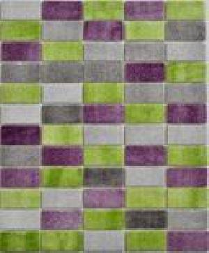MOSAICO ENMALLADO 26,2X31,8 BORDER PURPLE & GREEN - OMO